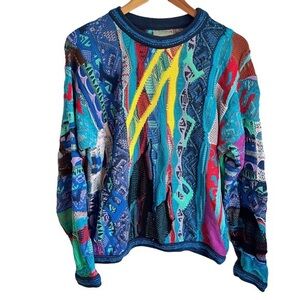 Rare Coogi Australia Vintage Sweater - bright colors &  gorgeous! (I19)